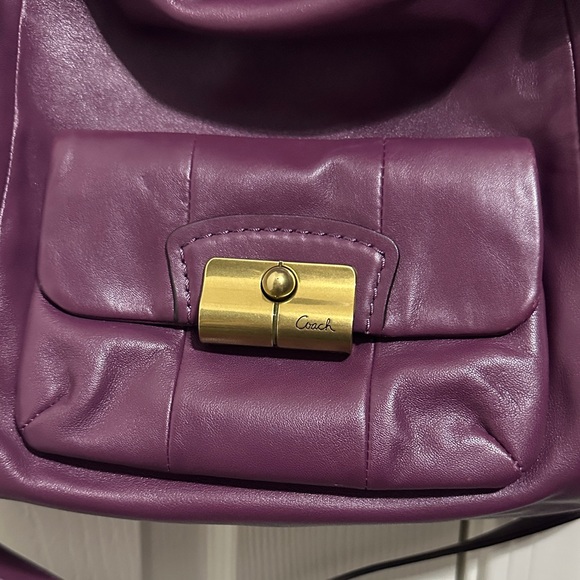 Coach Kristin Purple Leather Hobo Satchel - Picture 2 of 9